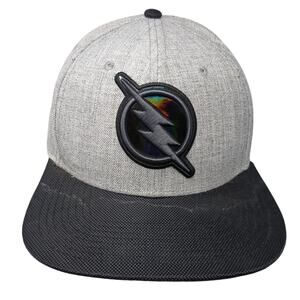The Flash Fastest Man Alive Snapback Cap Gray One Size Adjustable Embroidered